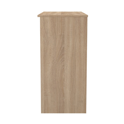 Milan Desk White & Oak 3 Drawers 90cm