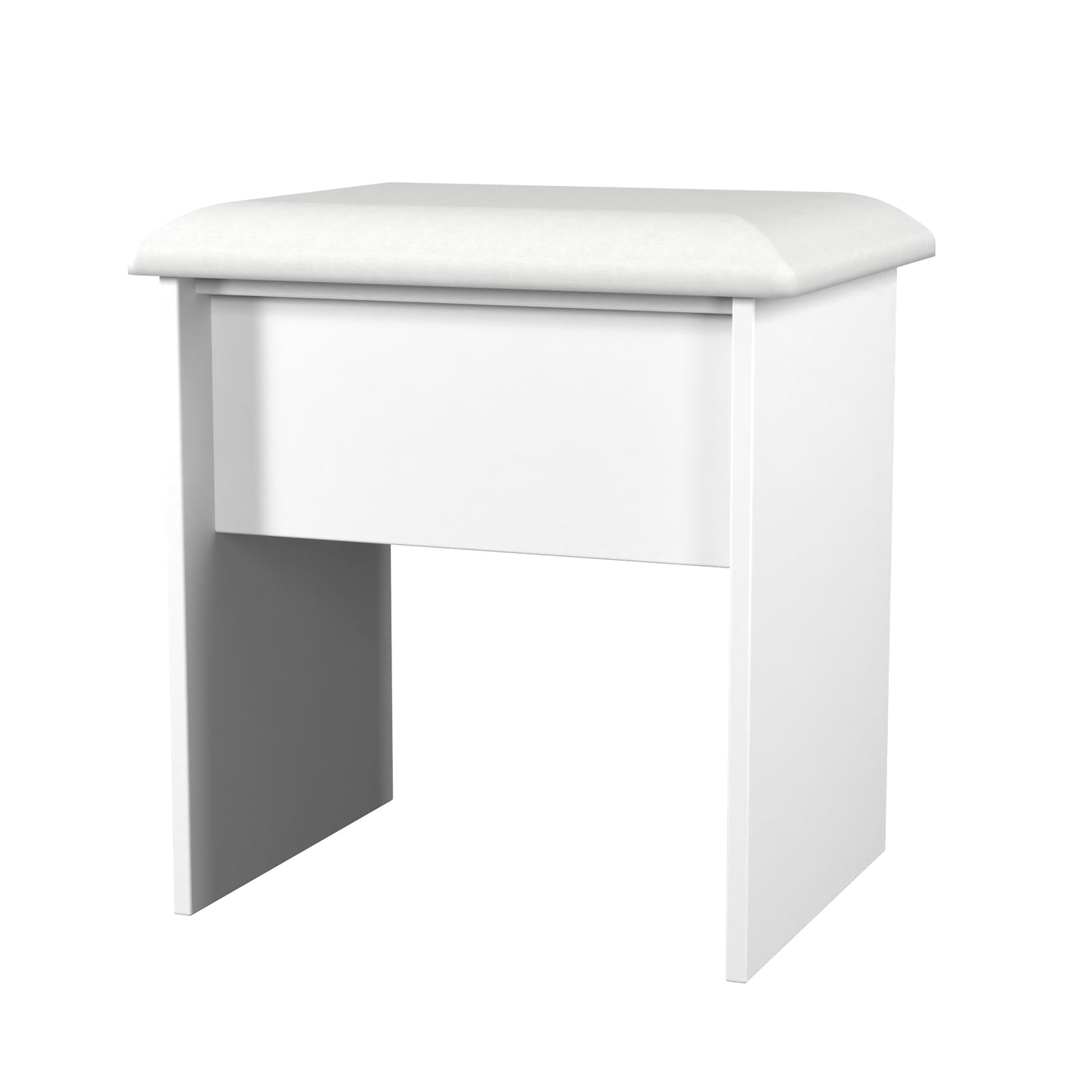 Milan Dressing Stool White 50cm