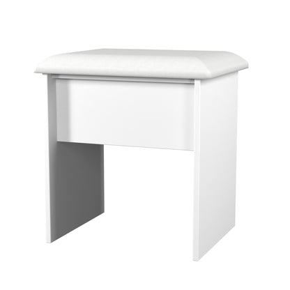 Milan Dressing Stool White 50cm
