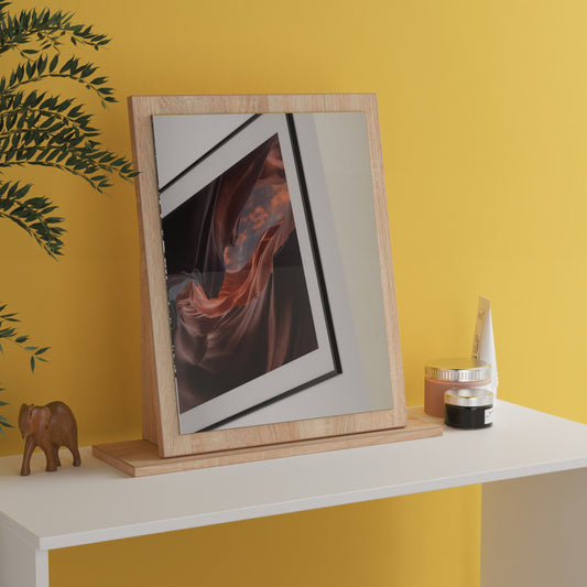 Milan Small Mirror  Oak 50cm