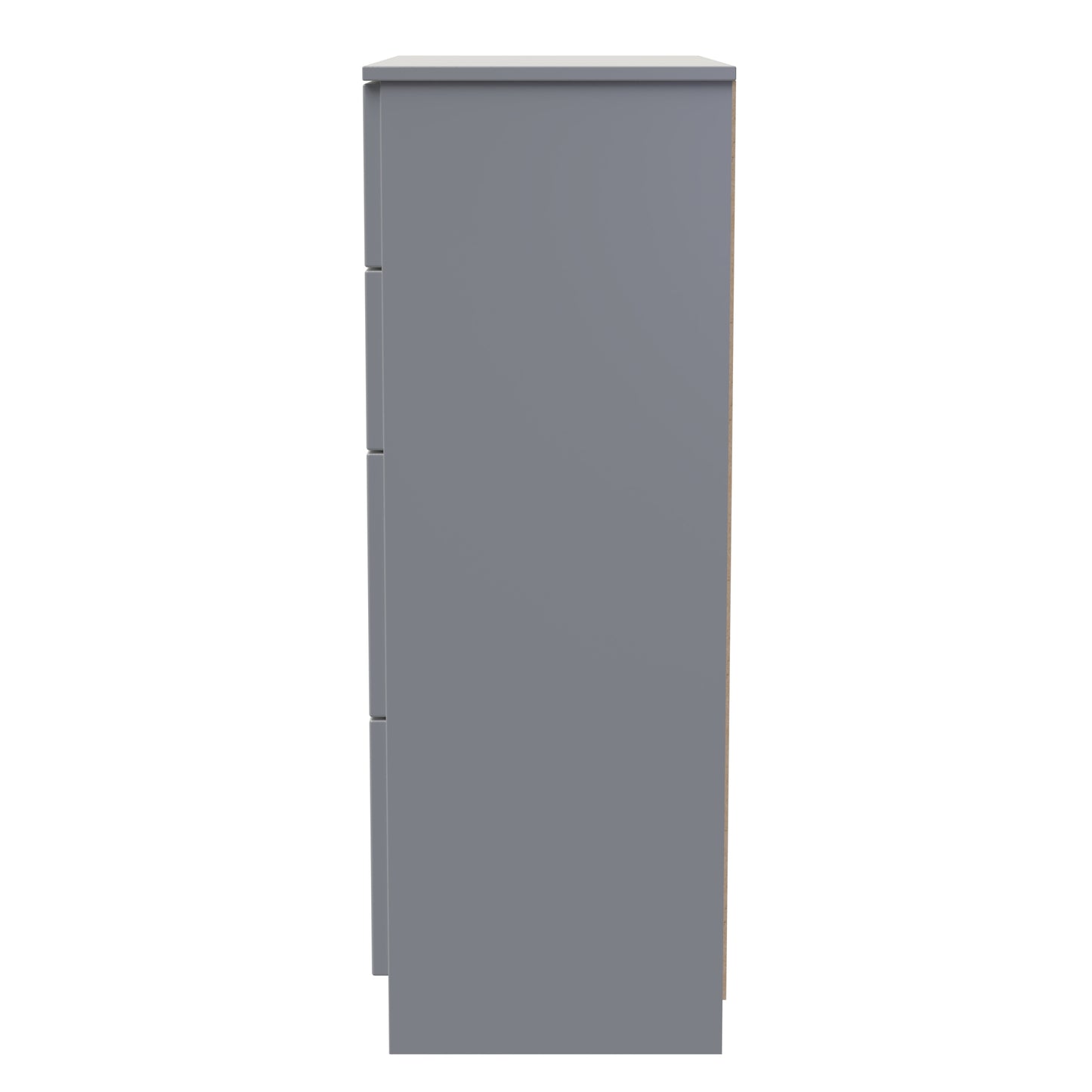 Milan Tall Chest of Drawers Grey 4 Drawers 108cm