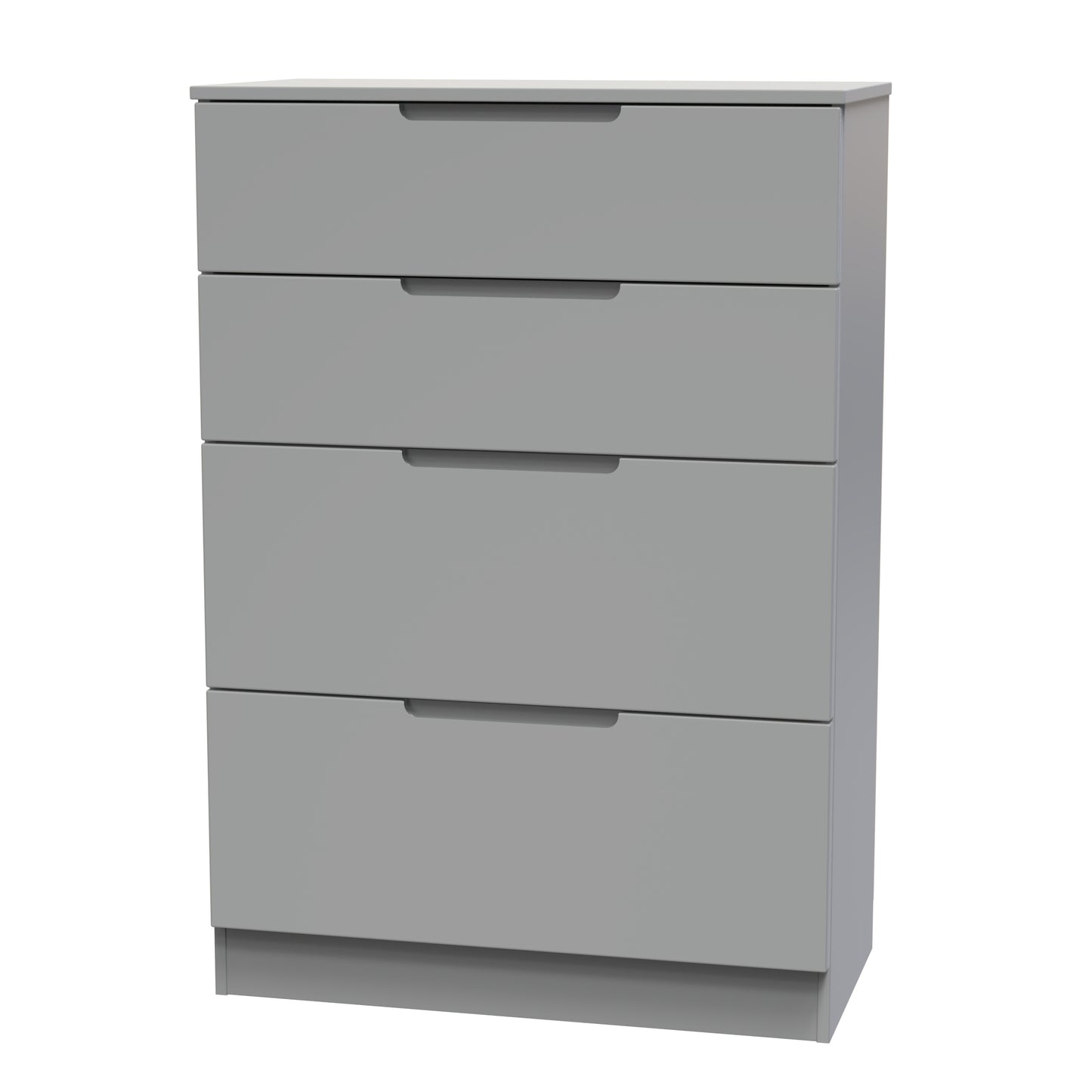 Milan Tall Chest of Drawers Grey 4 Drawers 108cm
