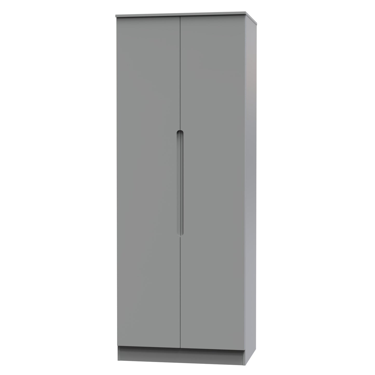 Milan Tall Wardrobe Grey 1 Shelf 196cm