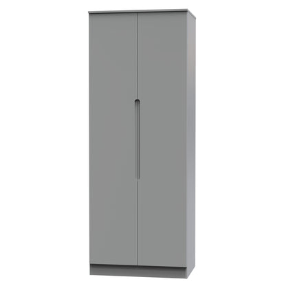 Milan Tall Wardrobe Grey 1 Shelf 196cm
