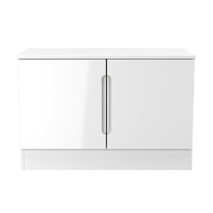 Milan TV Unit White 2 Doors 74cm