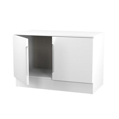 Milan TV Unit White 2 Doors 74cm