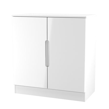 Milan Cabinet White 2 Doors 79cm