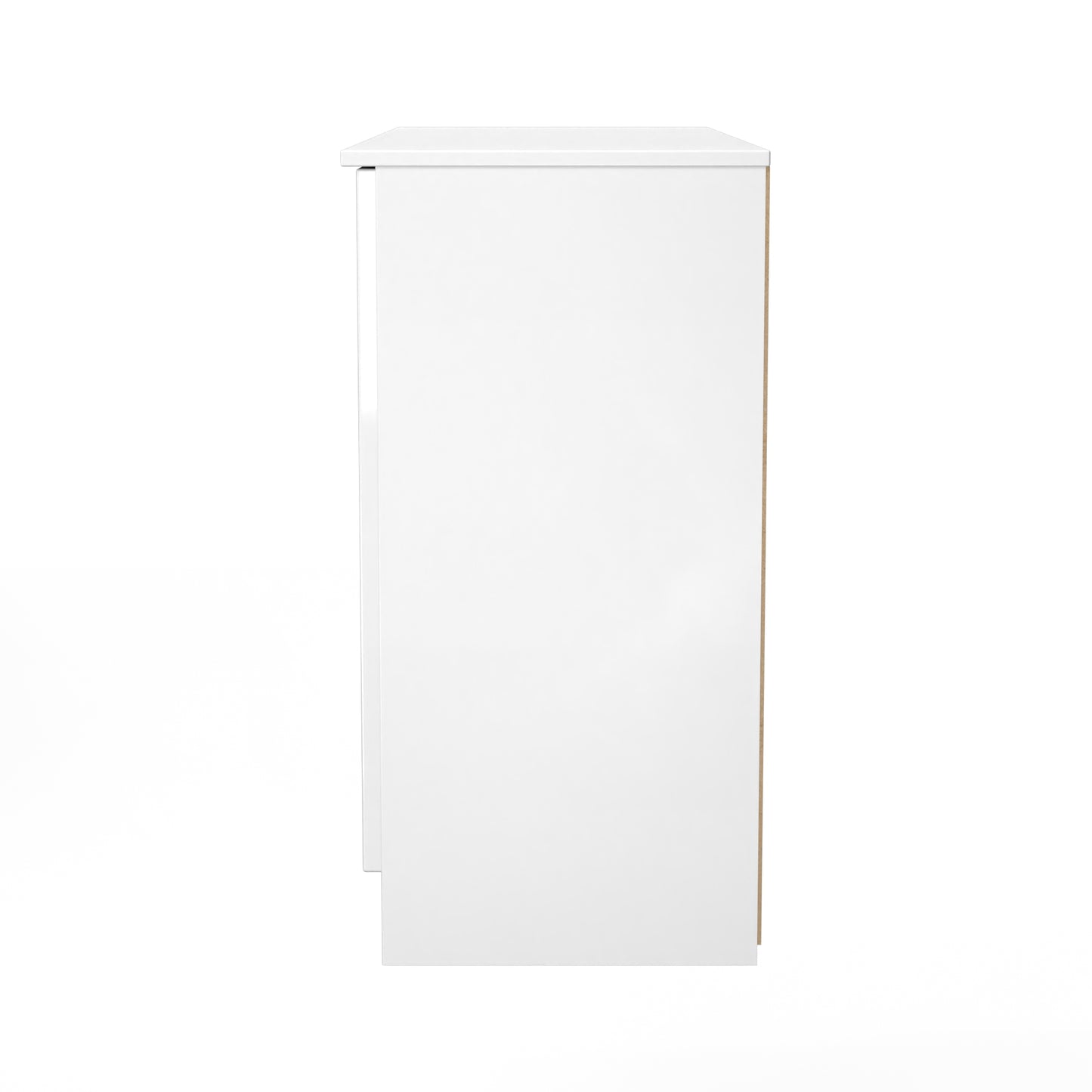 Milan Large Sideboard White 3 Doors 2 Shelves 110cm