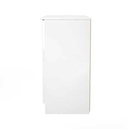 Milan Large Sideboard White 3 Doors 2 Shelves 110cm