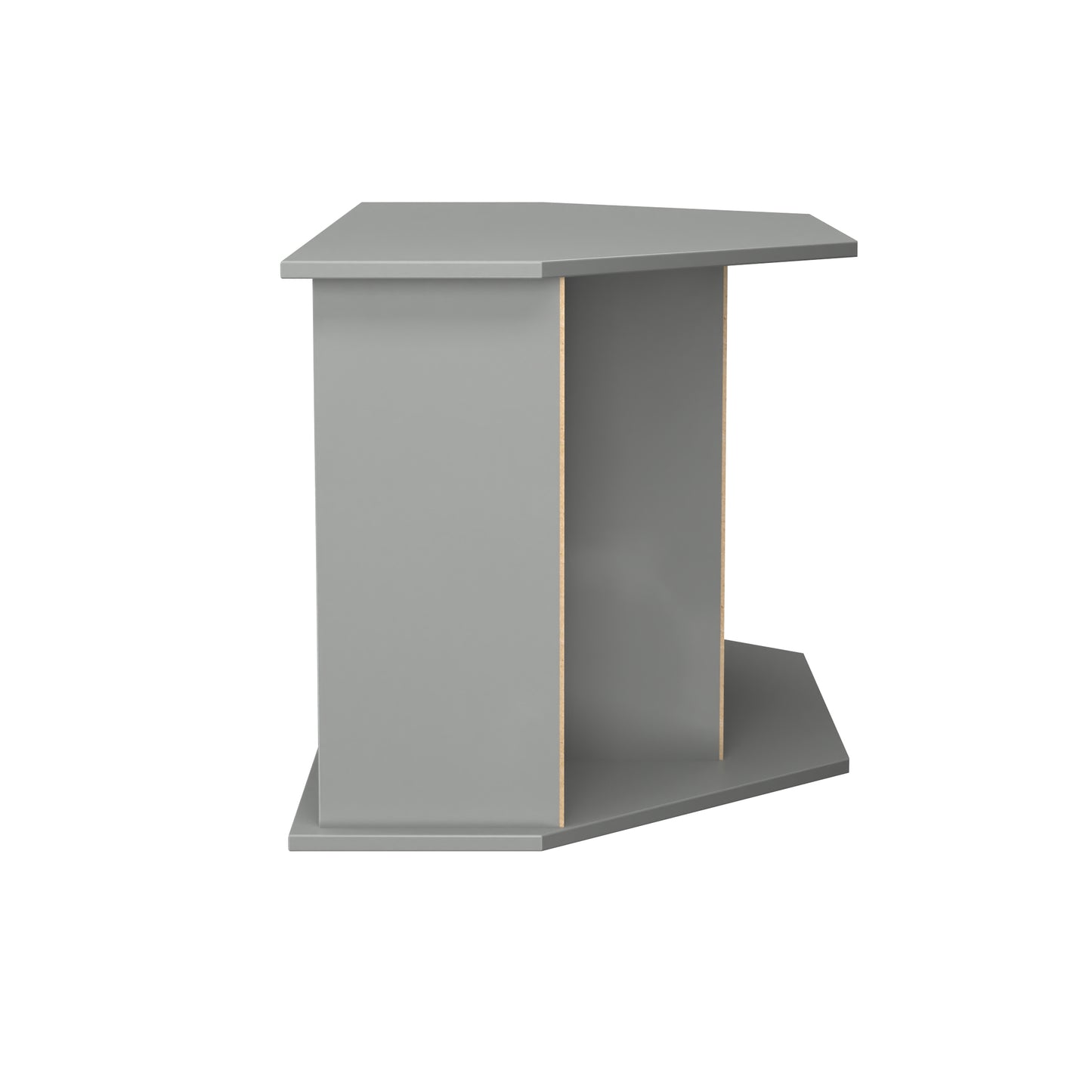 Milan Corner Corner TV Unit Grey 5 Shelves 1 Drawer 110cm