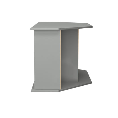 Milan Corner Corner TV Unit Grey 5 Shelves 1 Drawer 110cm