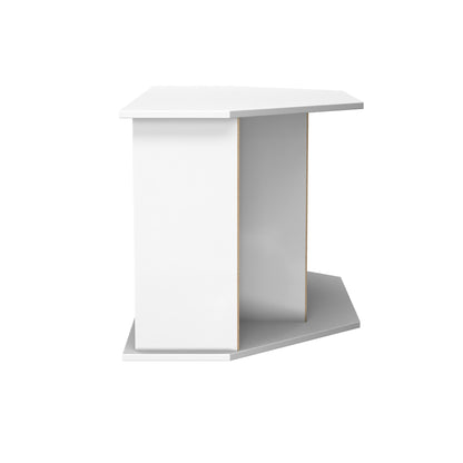 Milan Corner Corner TV Unit White 5 Shelves 1 Drawer 110cm