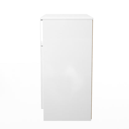 Milan Sideboard White 2 Doors 1 Drawer 79cm