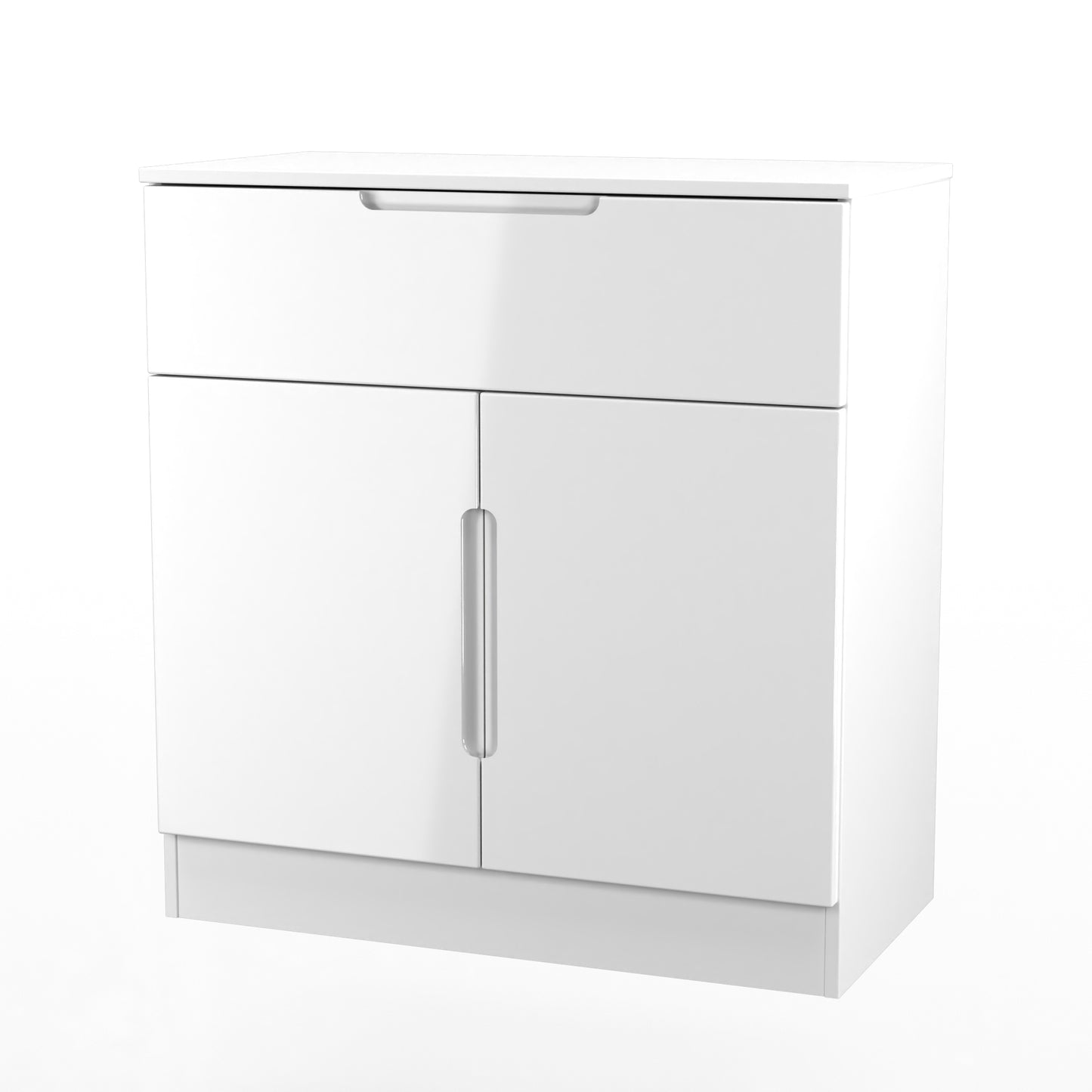 Milan Sideboard White 2 Doors 1 Drawer 79cm