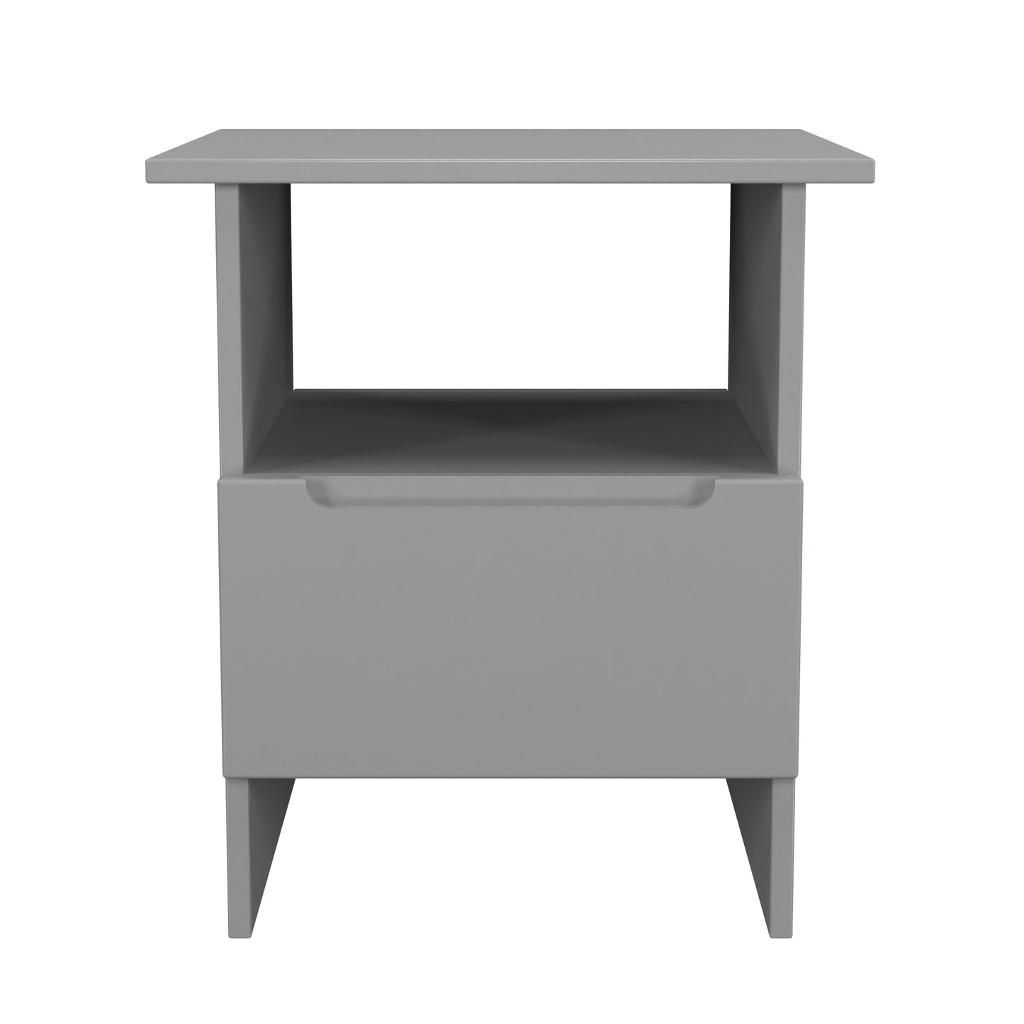 Milan Side Table Grey 1 Shelf 1 Drawer 50cm