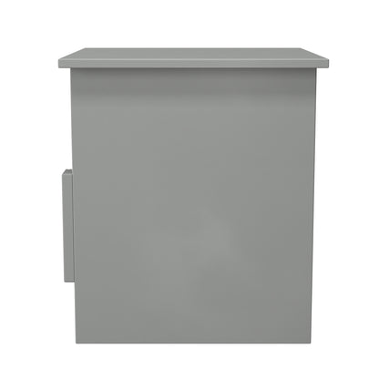 Milan Side Table Grey 1 Shelf 1 Drawer 50cm