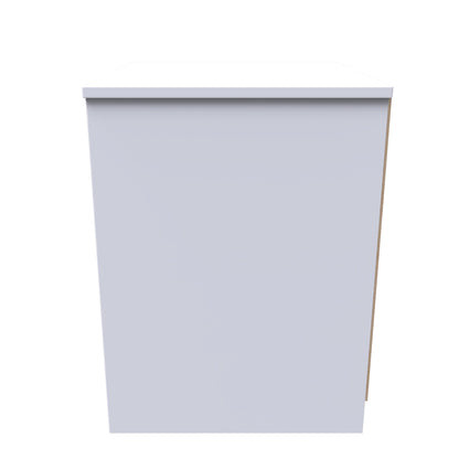 Monaco Bedside Table Grey & White 2 Drawers 53cm