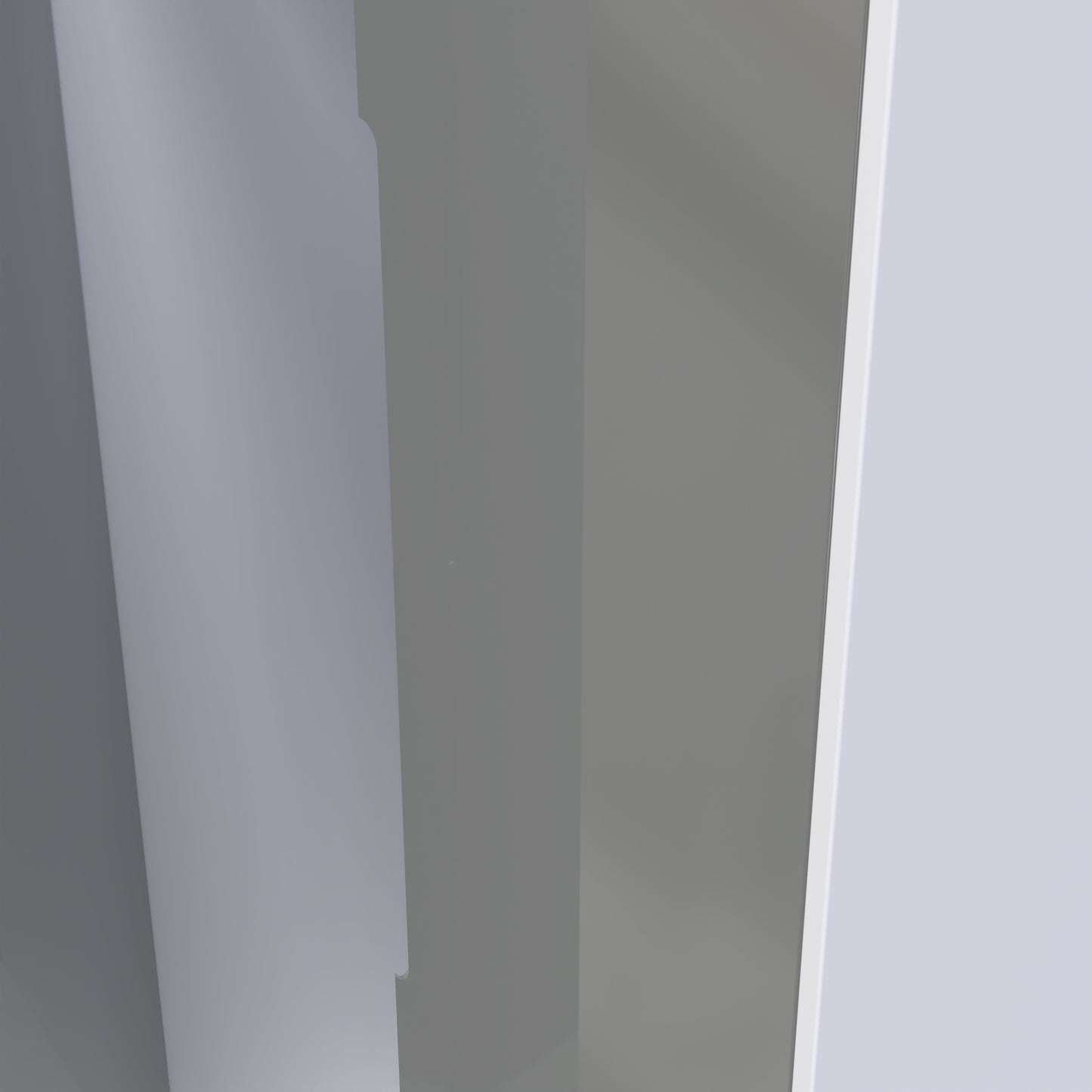 Monaco Tall Wardrobe Grey & White 2 Doors 1 Shelf 198cm