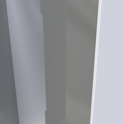 Monaco Tall Wardrobe Grey & White 2 Doors 1 Shelf 198cm