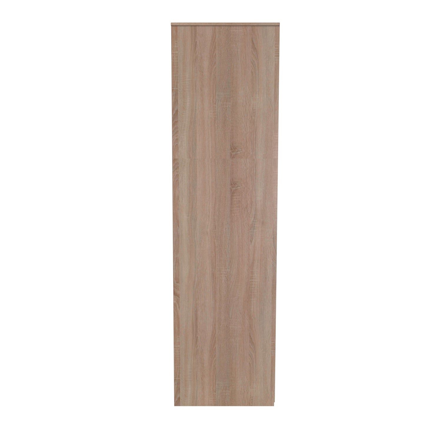 Monaco Tall Mirror Wardrobe White & Oak 1 Shelf 198cm