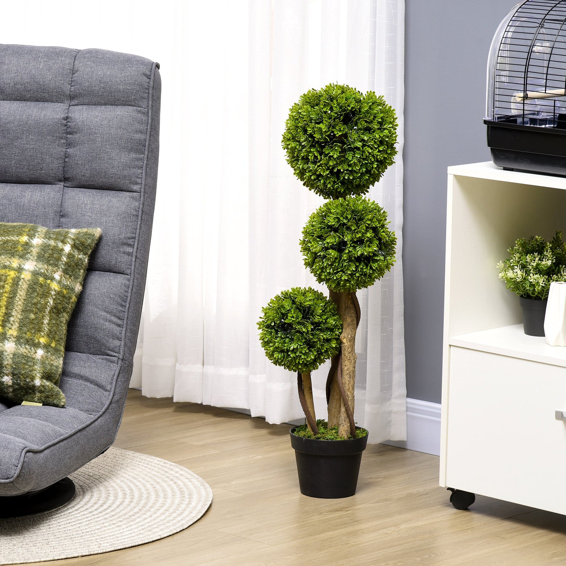 artificial plants uk indoor Decorative Artificial Plants Boxwood Ball Topiary Trees in Pot Fake Plants for Home Indoor Outdoor Decor