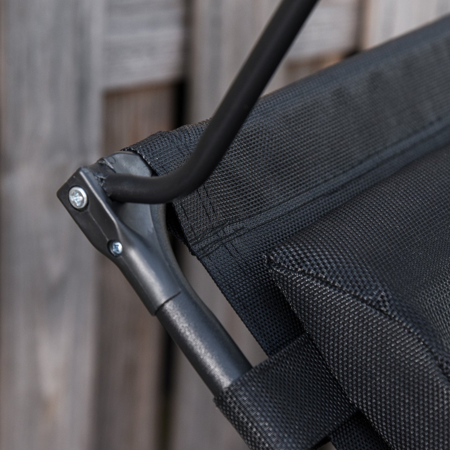 Outsunny Zero Gravity Garden Deck Folding Chair Texteline Patio Sun Lounger Reclining Seat with Cup Holder & Canopy Shade - Black