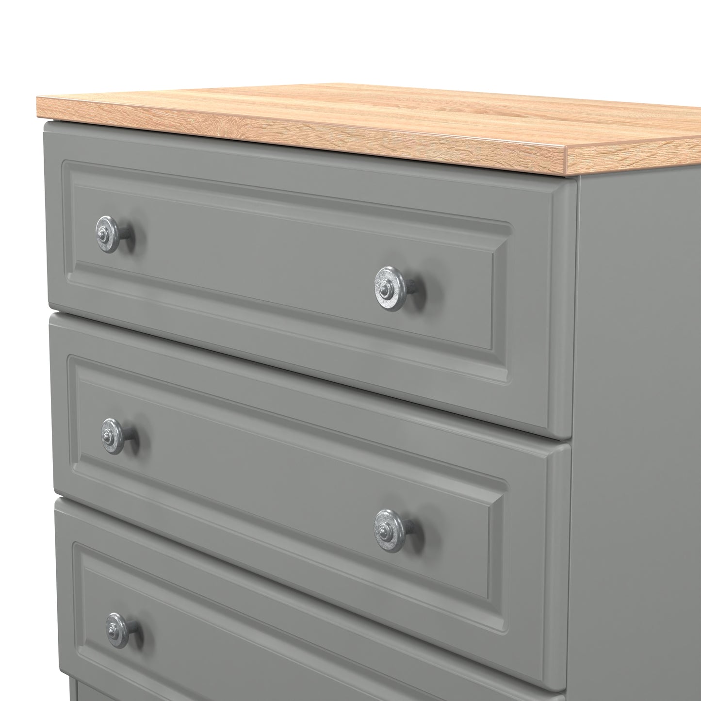 Norfolk Chest of Drawers Grey & Light Oak 3 Drawers 74cm