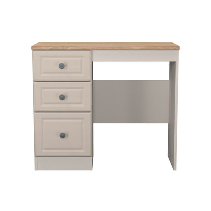 Norfolk Desk Off-white & Light Oak 3 Drawers 90cm