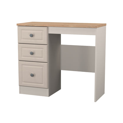 Norfolk Desk Off-white & Light Oak 3 Drawers 90cm