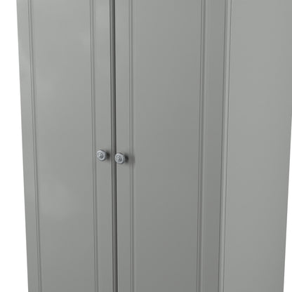 Norfolk Tall Wardrobe Grey & Light Oak 1 Shelf 74cm