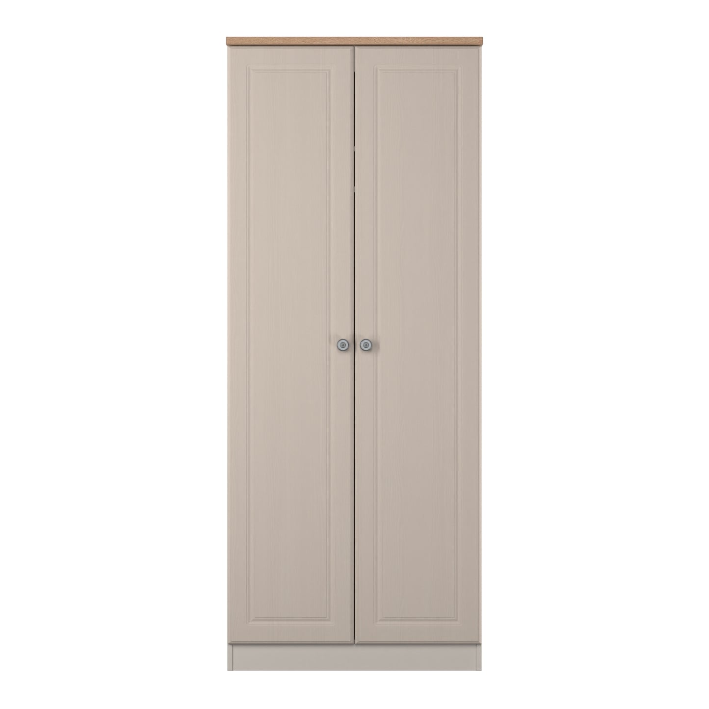 Norfolk Tall Wardrobe Off-white & Light Oak 1 Shelf 74cm