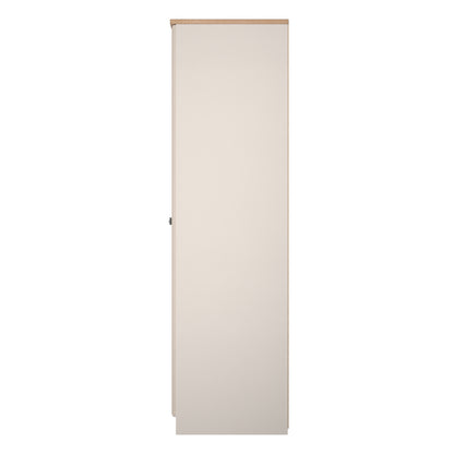 Norfolk Tall Wardrobe Off-white & Light Oak 1 Shelf 74cm