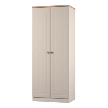 Norfolk Tall Wardrobe Off-white & Light Oak 1 Shelf 74cm