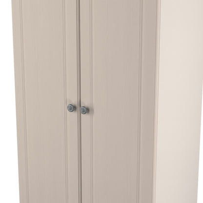 Norfolk Tall Wardrobe Off-white & Light Oak 1 Shelf 74cm