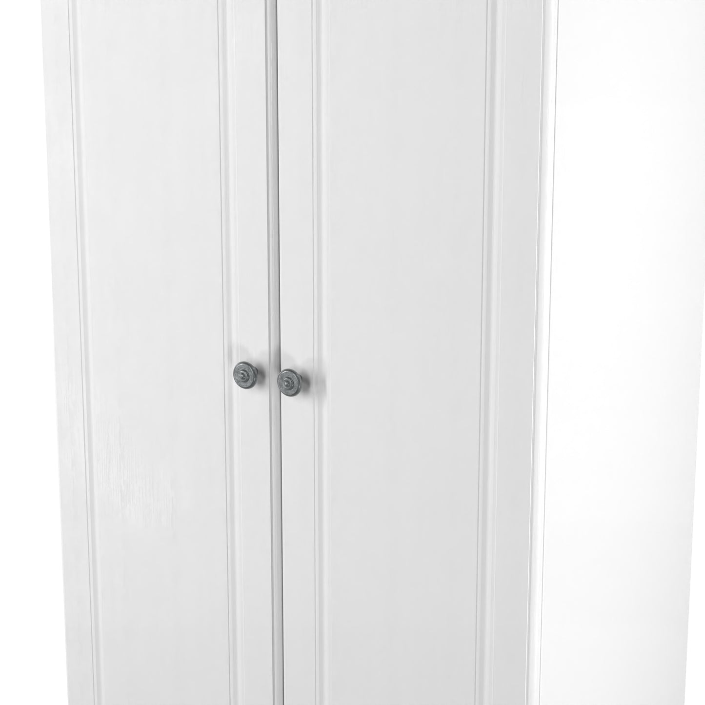 Norfolk Tall Wardrobe White & Light Oak 1 Shelf 74cm