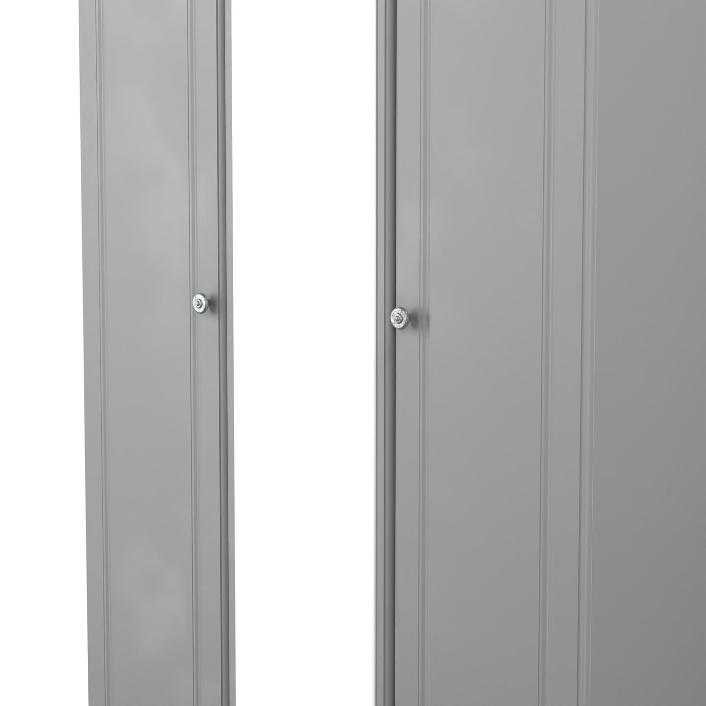 Norfolk Tall Mirror Wardrobe Grey & Light Oak 1 Shelf 111cm