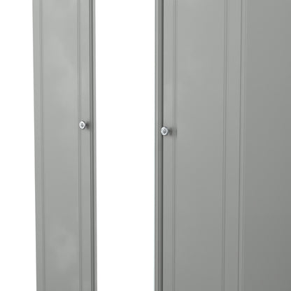 Norfolk Tall Mirror Wardrobe Grey & Light Oak 1 Shelf 111cm