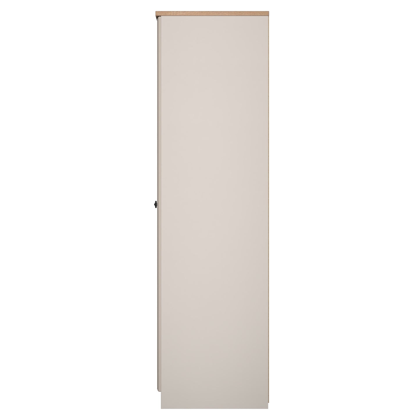 Norfolk Tall Mirror Wardrobe Off-white & Light Oak 1 Shelf 111cm