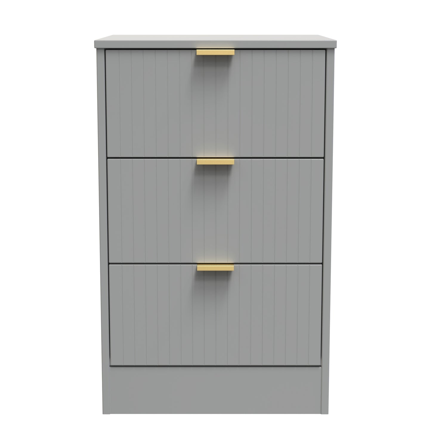 Nashville F Bedside Table Grey 3 Drawers 45cm
