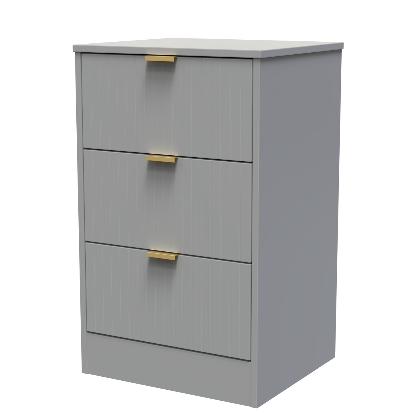 Nashville F Bedside Table Grey 3 Drawers 45cm