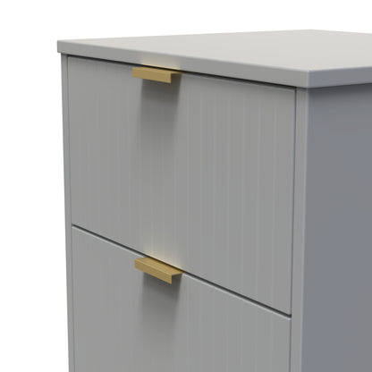 Nashville F Bedside Table Grey 3 Drawers 45cm