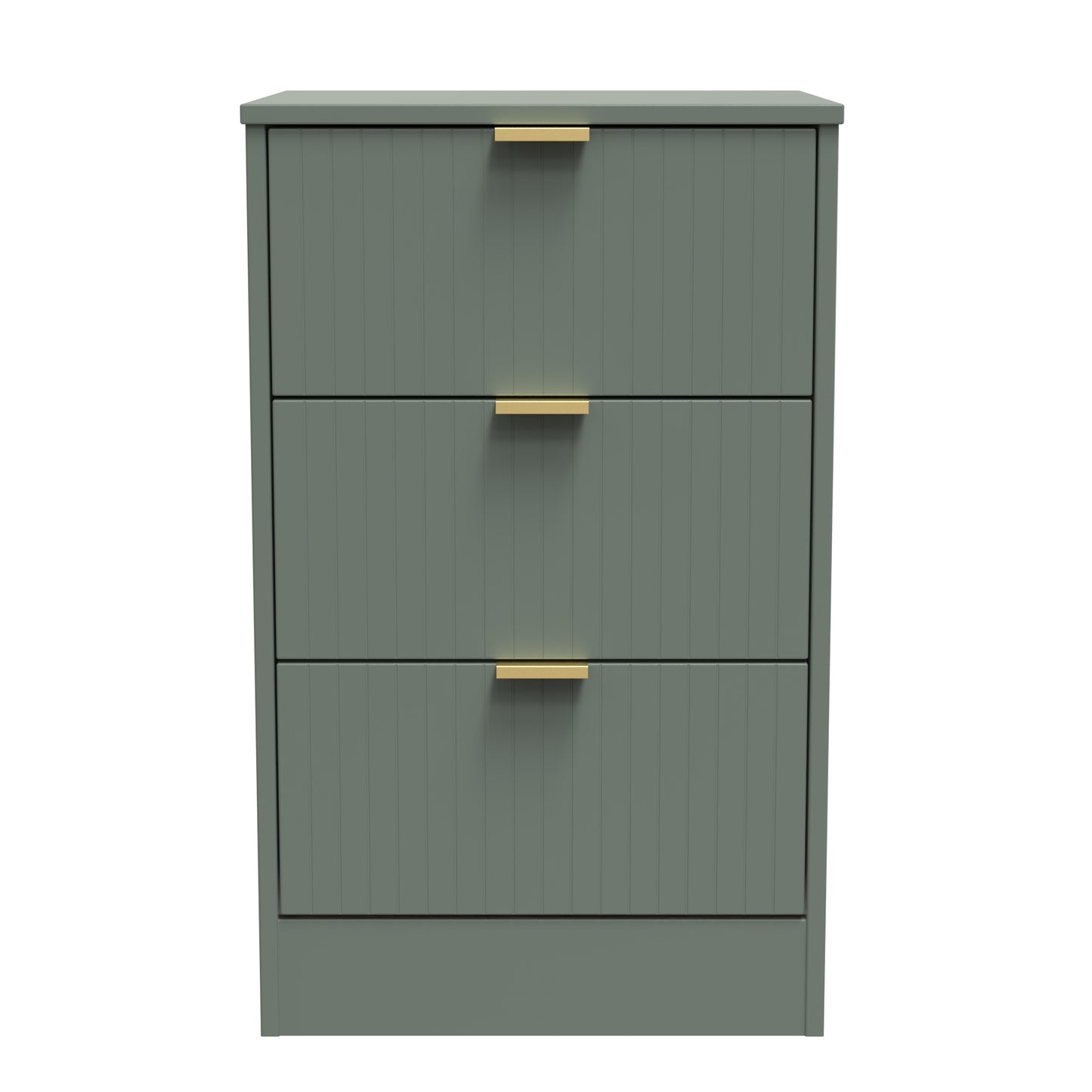 Nashville F Bedside Table Green 3 Drawers 45cm