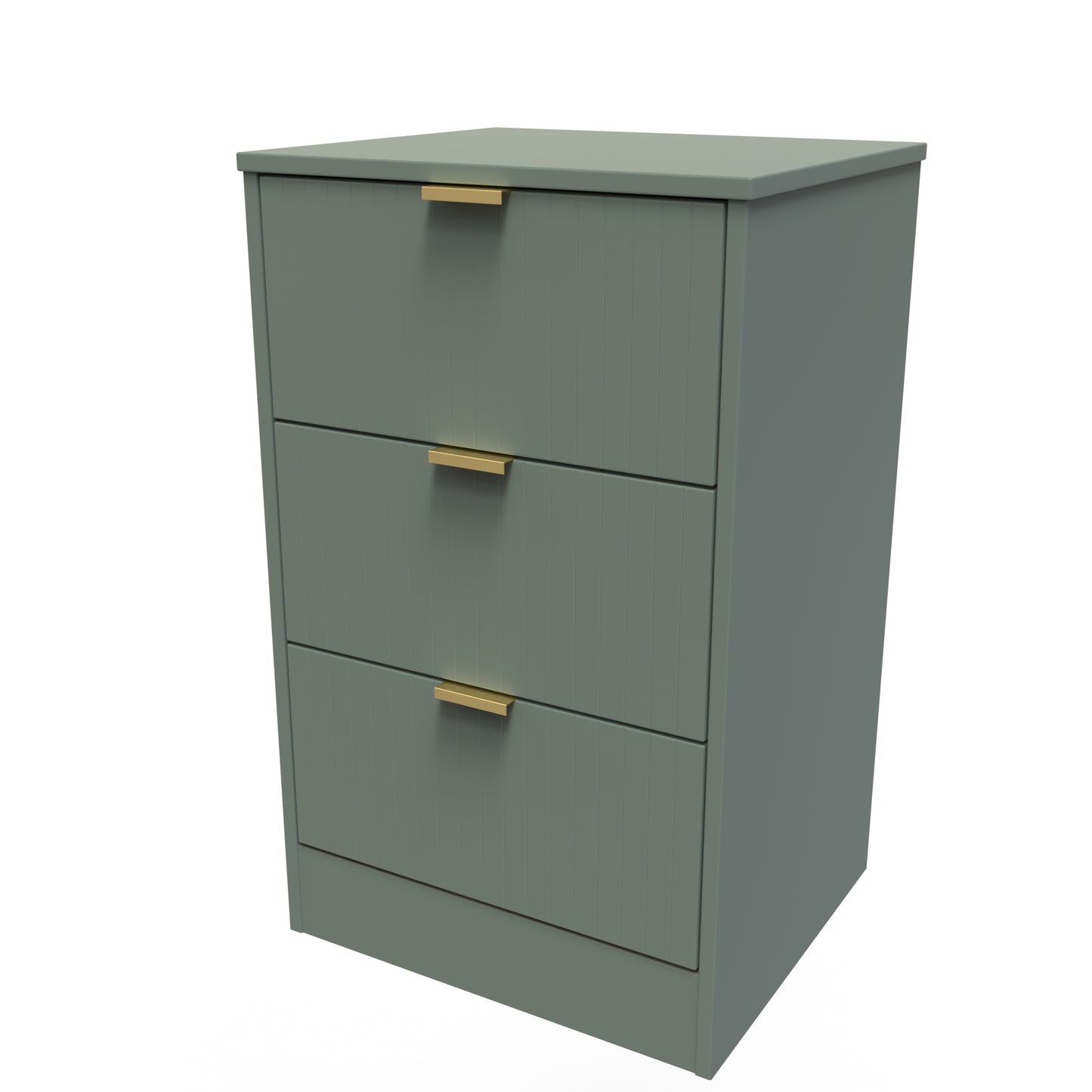 Nashville F Bedside Table Green 3 Drawers 45cm