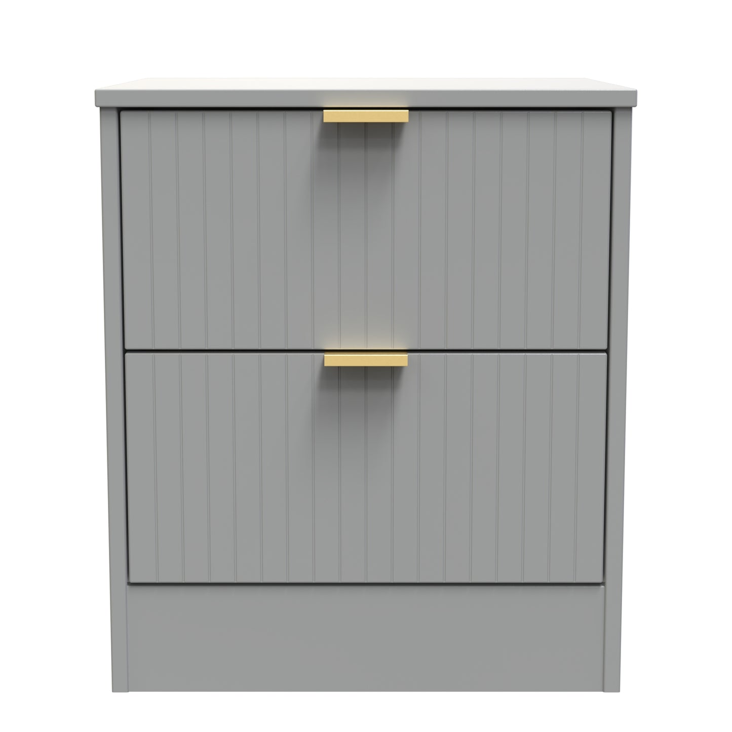 Nashville F Bedside Table Grey 2 Drawers 45cm