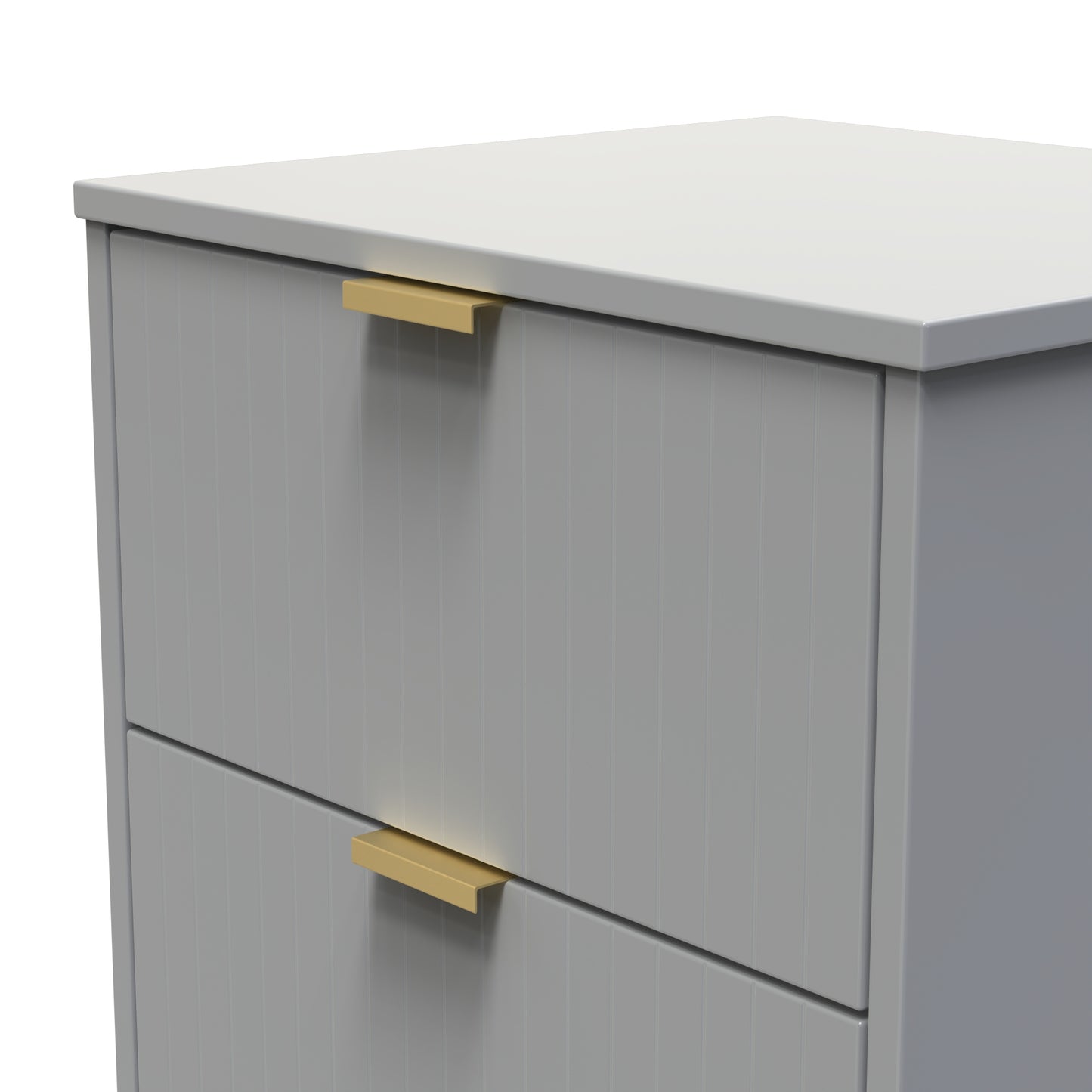 Nashville F Bedside Table Grey 2 Drawers 45cm