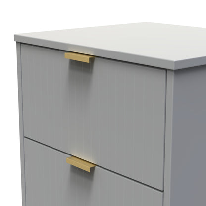 Nashville F Bedside Table Grey 2 Drawers 45cm