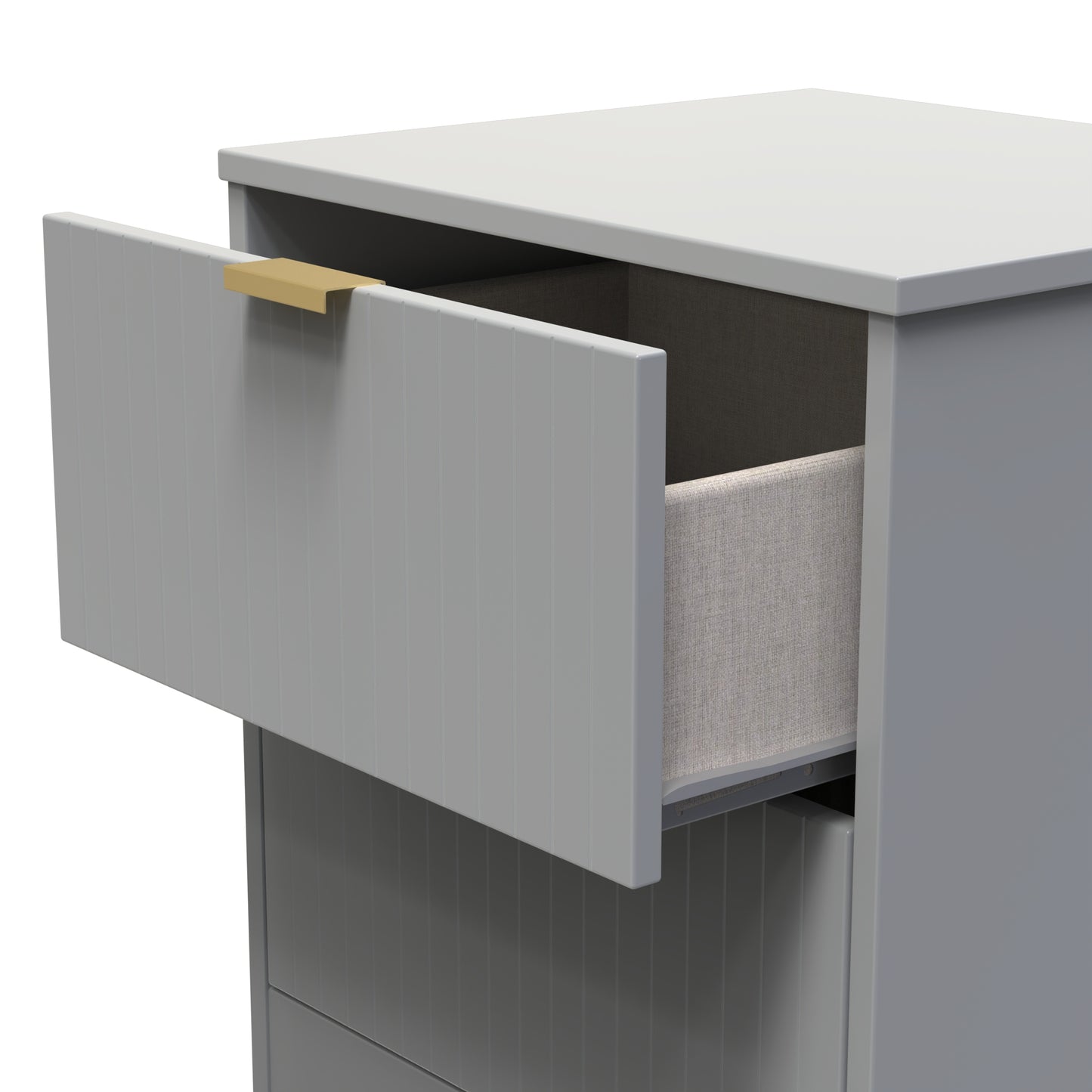 Nashville F Bedside Table Grey 2 Drawers 45cm