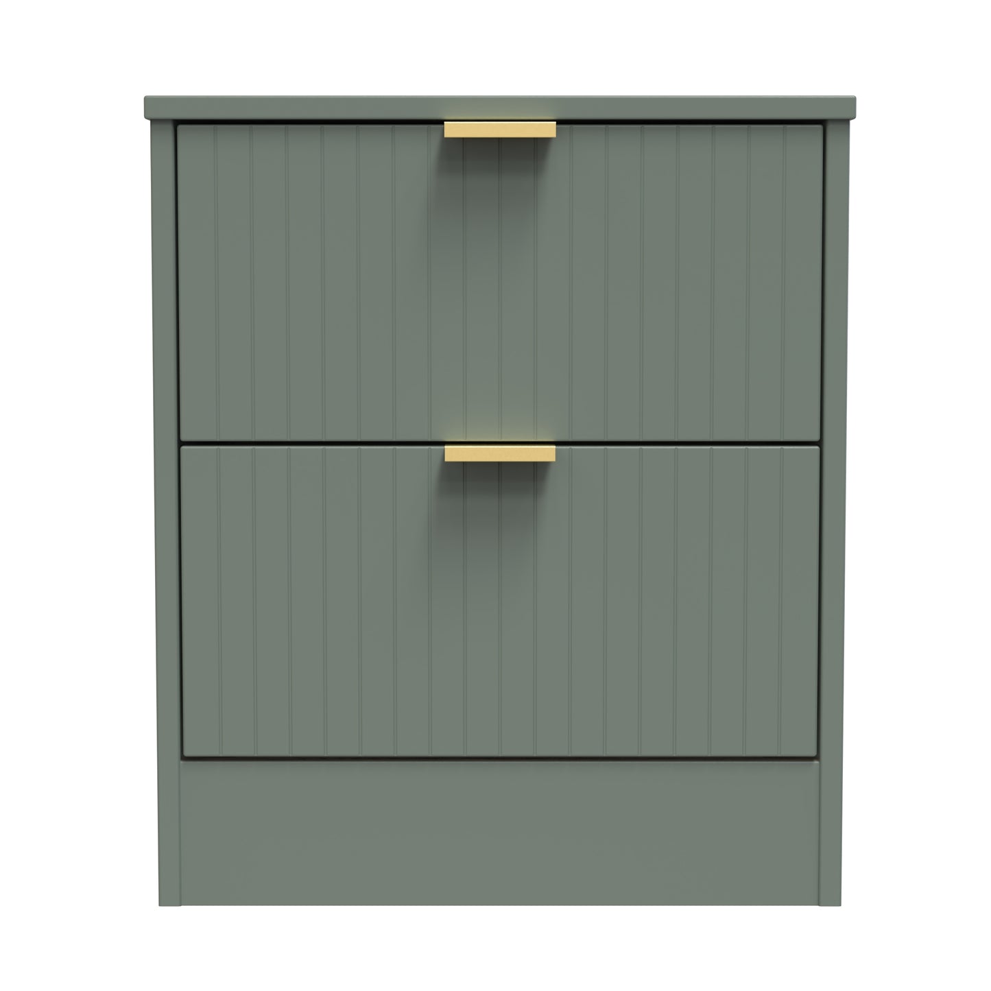 Nashville F Bedside Table Green 2 Drawers 45cm
