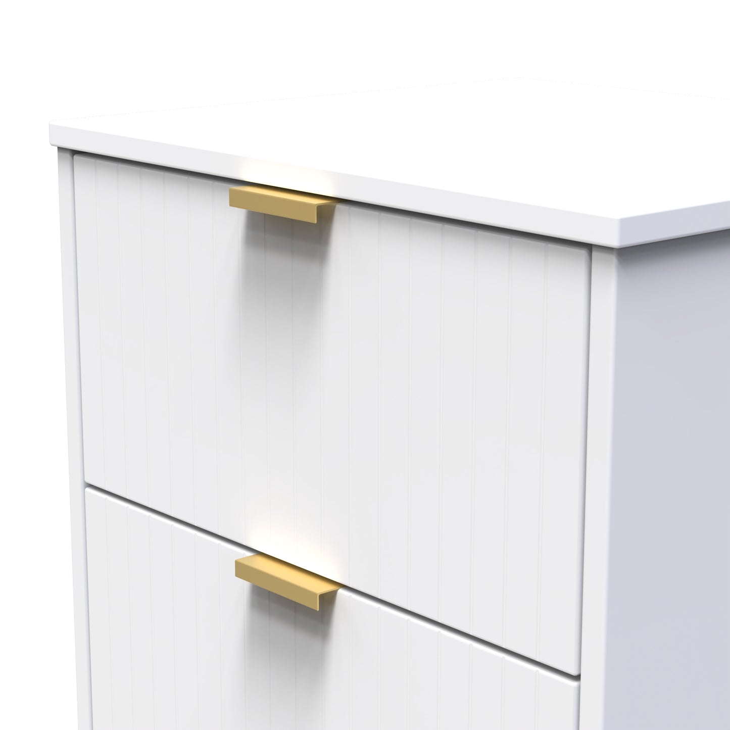 Nashville F Bedside Table White 2 Drawers 45cm