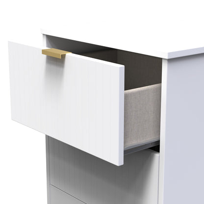 Nashville F Bedside Table White 2 Drawers 45cm